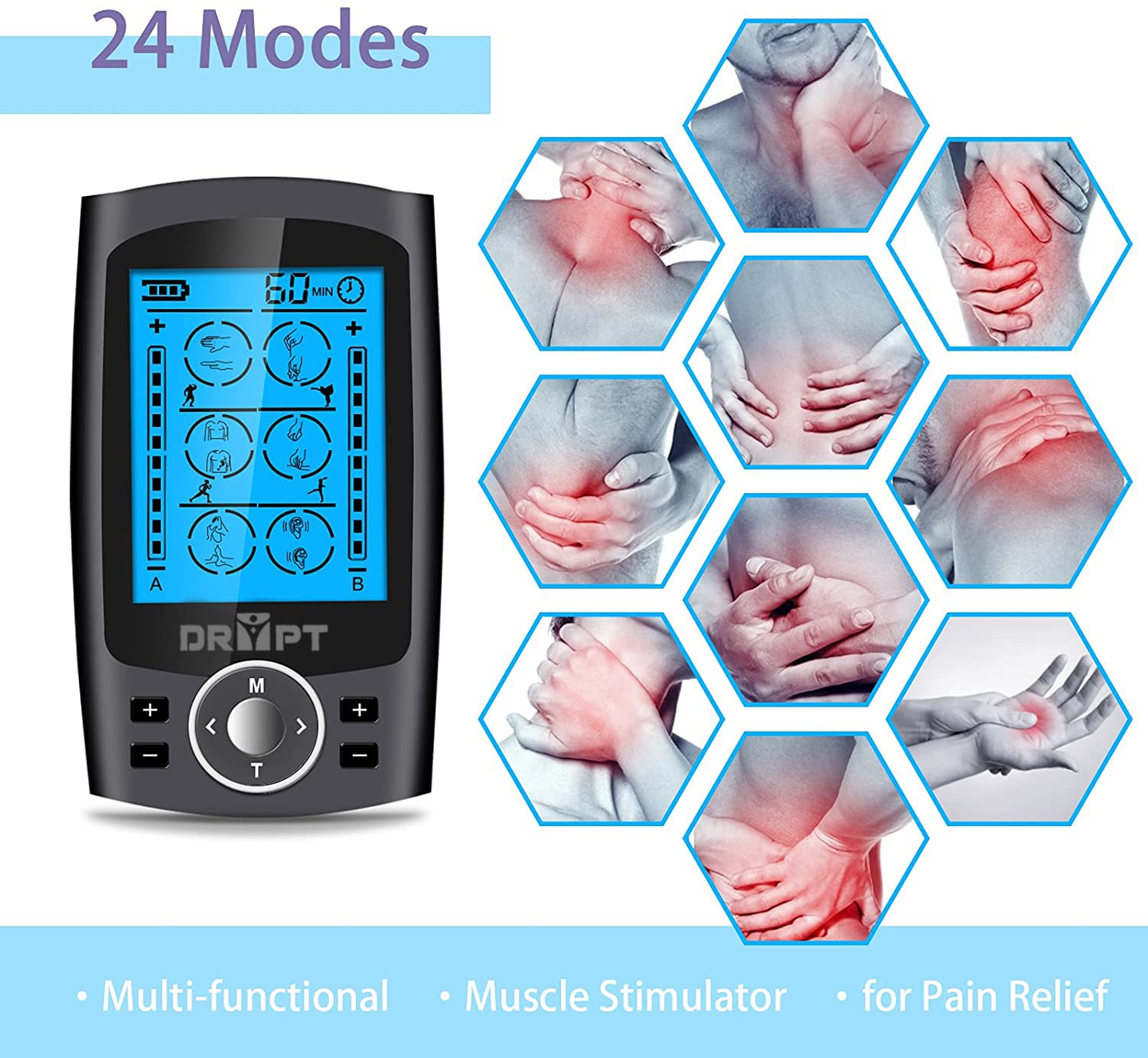  MOBILE TENS+MS SMART massager 10 pads